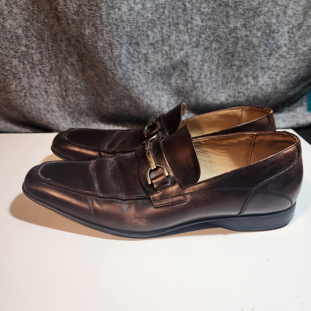 Men's Kenneth Cole Reaction Leather Loafer Shoes Size 11